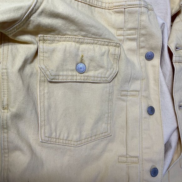 NWT Levi's Fresh Denim Jacket Men's Size Large Yellow Button Front MSRP $108 - Picture 6 of 9